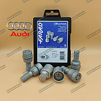 Болты секретки Audi Q3 Audi Q5 Audi Q7 Audi Q8 Audi e-trone М14х1,5х30мм полусфера R14, 2 ключа
