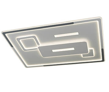 Сіро-білий смарт LED світильник 450W з пультом Brille димований настінно-стельовий 2700/4500/6500К IP20