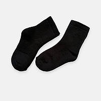 Махровые носки детские на зиму однотонные черные р. 14-16, 18-20, 22-24