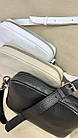 Жіноча шкіряна сумка чорна через плече Крос-боді з натуральної шкіри, фото 3