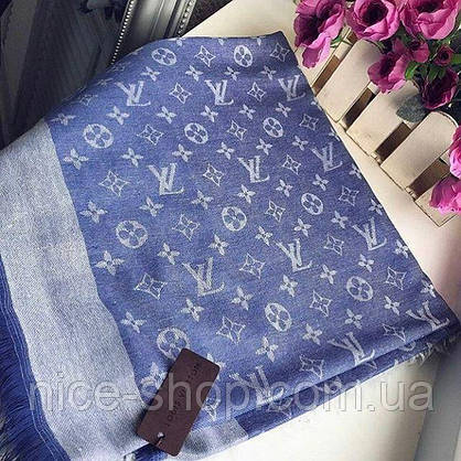 Хустка Louis Vuitton джинс комбі, фото 3