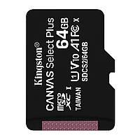 Карта памяти Kingston Canvas Select Plus 64GB Micro SD (SDXC) + adapter SD