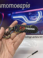 Карбоновый брелок для ключей с логотипом Mazda Мазда с карабином