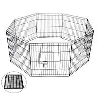Манеж для собак складаний компактний, Модульний металевий вольєр, Металева клітка для тварин