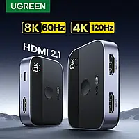 Переключатель Switch HDMI 2.1 Ugreen CM561 сплиттер 2in 1out 8K@60Hz 4K@120Hz для TV Xiaomi Xbox SeriesX PS5