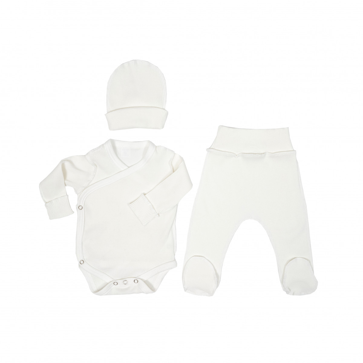 Комплект для новонароджених Twins Ego Organic трійка, ecru 56