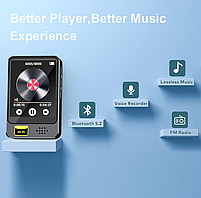 MP3 плеєр Rock Star M16 Bluetooth 5.2 Hi-Fi 32Gb із зовнішнім динаміком металевий, фото 5