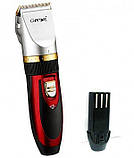 Професійна акумуляторна машинка для стрижки Geemy Gm-6001, red, фото 4