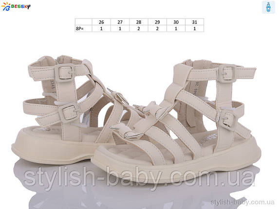 Дитяче літнє взуття гуртом. Дитячі босоніжки 2024 бренда Kellaifeng — Bessky для дівчаток (рр. з 26 по 31), фото 1