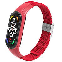 Ремешок Braided Buckle Mi Band 3/4/5/6/7 Red (07)