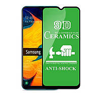 Защитное стекло Ceramic Samsung A01/A40 Black