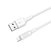 Кабель Hoco X25 Soarer charging data cable for Micro White