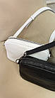 Жіноча шкіряна сумка біла через плече Крос-боді з натуральної шкіри, фото 4