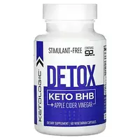 KetoLogic, Detox Keto BHB + яблучний оцет, 60 вегетаріанських капсул