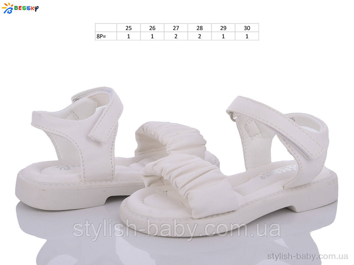 Дитяче літнє взуття гуртом. Дитячі босоніжки 2024 бренда Kellaifeng — Bessky для дівчаток (рр. з 25 по 30)