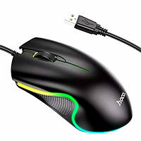 Компьютерная мышь Hoco GM19 Enjoy Gaming luminous wired mouse Black