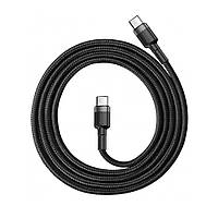 Кабель Baseus Cafule Series Type-C PD2.0 60W Flash charge Cable (20V 3A) 1M Gray Black (CATKLF-GG1)