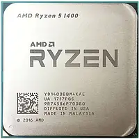 Процессор AMD Ryzen 5 1400 3.2(3.4)GHz sAM4 Tray (YD1400BBAE)