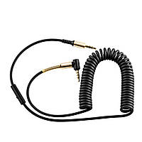 Кабель Hoco UPA02 AUX Spring Audio cable (with Mic) Black