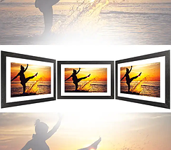 Цифрова фоторамка 10,1 дюйма 1080p із дерев’яною рамкою Коричневий BIO, фото 4