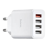 Сетевое зарядное устройство Hoco C102A Fuerza QC3.0 four-port charger(EU) White