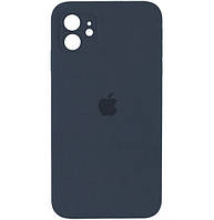 Чехол Silicone Case Square iPhone 11 Navy Blue (7)