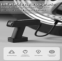 Цифровий компресор портативний подвійний потужності 150PSI BIO, фото 4