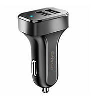 АЗУ USAMS CC087 C13 2.1A Dual USB Car Charger Black