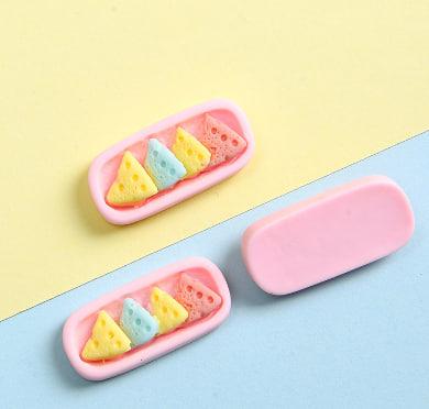 Мініатюра тарілка з млинцями 2.6*1.2 Рожева, фото 1