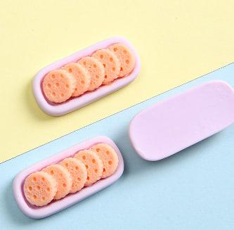 Мініатюра тарілка з печивом 2.6*1.2 Бузкова, фото 1