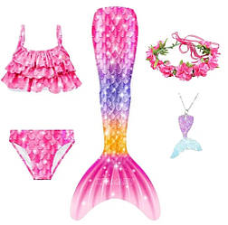 Костюм Русалоньки Аріель (хвіст+топ+плавки+віночок+кулон) 130