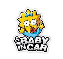Наклейка кольорова на авто "Дитина в машині"