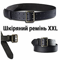 Ремень мужской кожаный, чёрный мужской кожаный ремень размер XXL, ремень из натуральной кожи