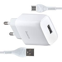 Сетевое зарядное устройство Hoco C72A Glorious single port charger set (Type-C) (EU) White