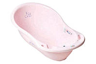 Ванночка детская 86 см "Зайчики" со сливом (розовый) KR-004-104 TEGAот style & step