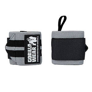 Кистьові бинти Gorilla Wear Wrist Wraps PRO Gray/Black (45 см, середня жорсткість)