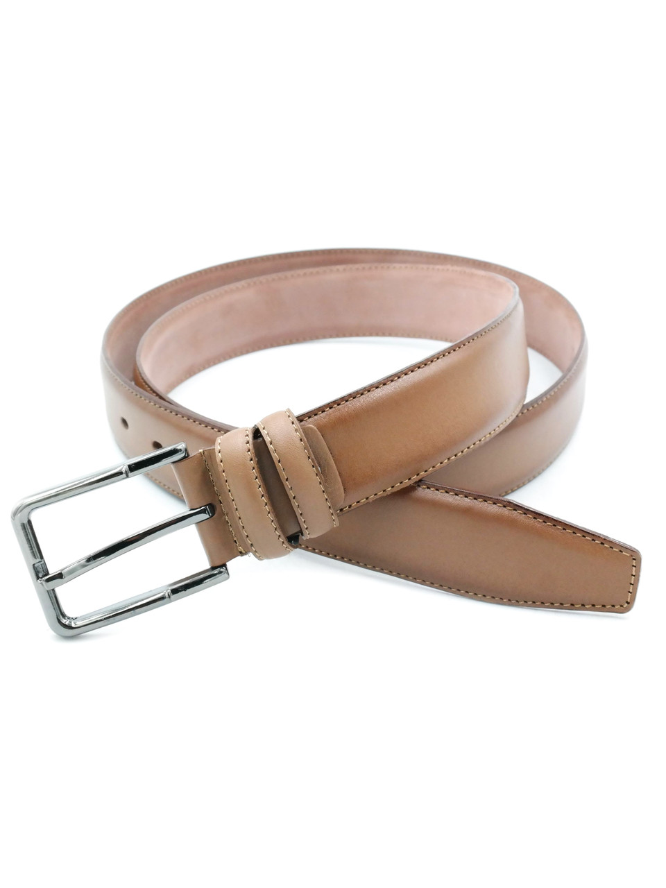 Шкіряний чоловічий ремінь Коричневий 3,5 х 110,115,120 см Weatro lmn-tur-35k-0022, фото 1