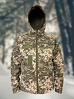 Теплая военная тактическая Куртка Softshell пиксель для военных 48