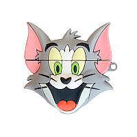 Силиконовый футляр Tom & Jerry series для наушников AirPods 1/2 + карабин FIL