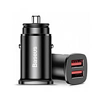 Автомобильное зарядное устройство Baseus Square metal A+A 30W Dual QC3.0 Quick Car Charger(QC3.0 SCP AFC)