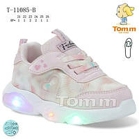 Рожеві кросівки для дівчинки з підсвіткою 21-26 детские кроссовки для девочки TOM.M