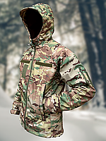 Тепла військова тактична Куртка Softshell для військових, Камуфляж Мультикам, 48