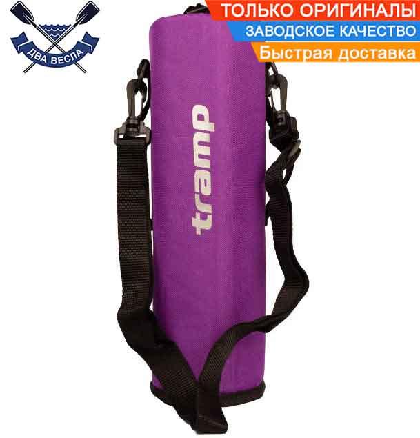 Чохол на термос Трамп 31х8 см 900 мл + РЕМІНЬ м'який чохол для термоса TRAMP термосумки для пляшок Бузковий, фото 1