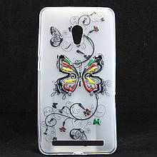 Чохол-накладка для ASUS Zenfone 6 A600CG, "Butterfly", зі стразами, силіконовий /case/кейс /асус зенфон