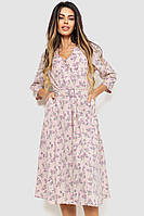 Платье софт, цвет бежево-розовый, 230R032-2