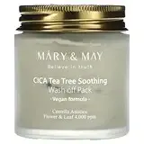 Mary & May, CICA Tea Tree Soothing, смываемая маска, 125 г (4,4 унции) в Украине