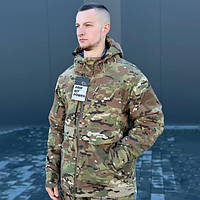 Тактическая куртка мультикам Call Dragon, военная куртка рип-стоп с подкладкой Omni-Heat и капюшоном L