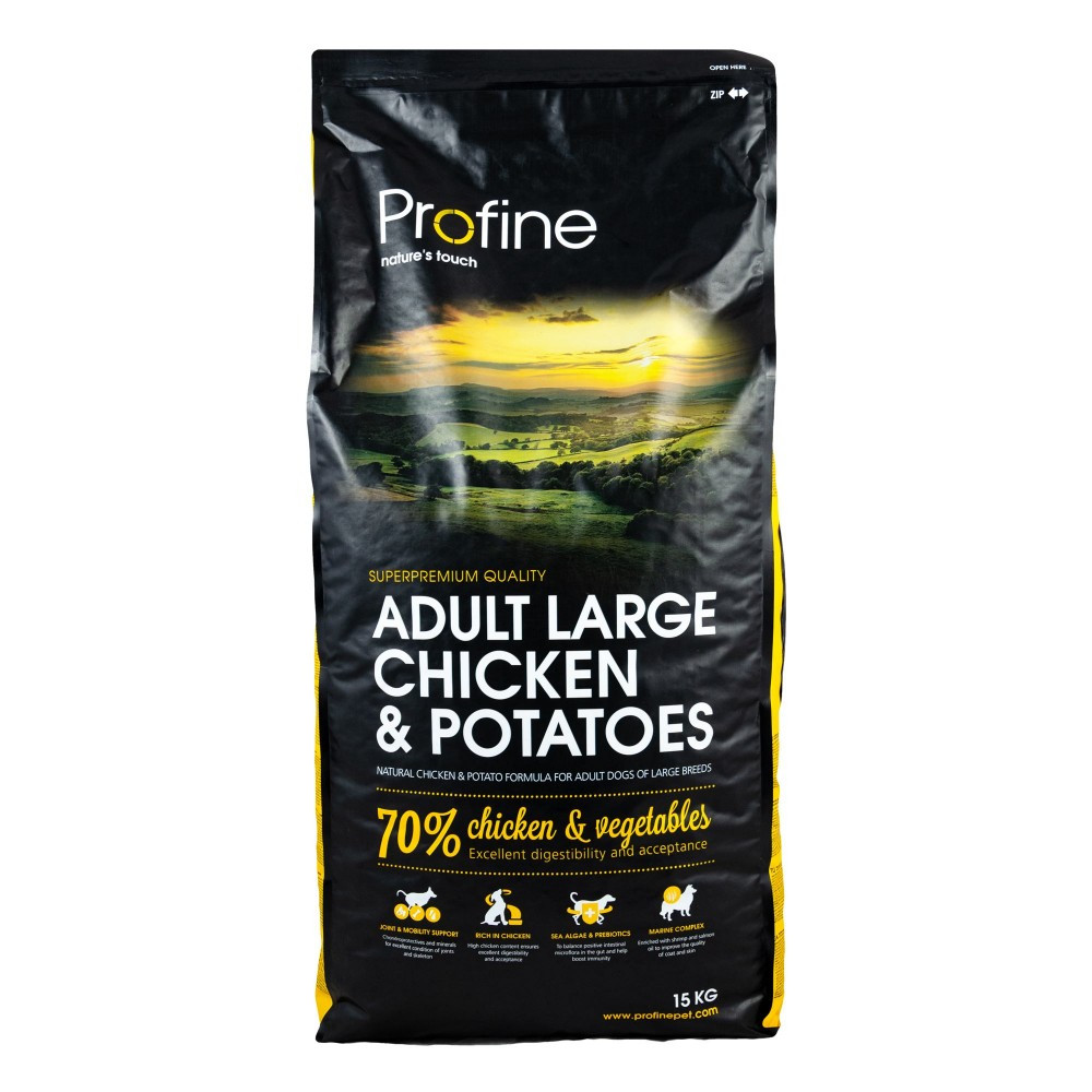 Сухий корм для дорослих собак великих порід з куркою та картоплею Profine Adult Large 15 кг