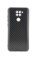 Чехол Soft Carbon для Xiaomi Redmi Note 9 бампер силикон черный