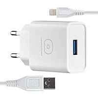 МЗП WUW T28 2.4A USB with Lightning Cable White